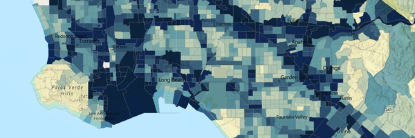 CalEnviroScreen 5.0 Diesel Particulate Matter Map showing diesel PM levels across California census tracts