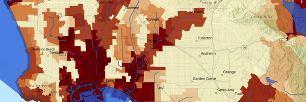 CalEnviroScreen 5.0 Impaired Water Bodies Map showing impaired water body locations across California census tracts