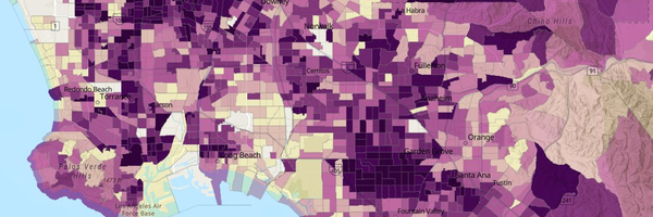CalEnviroScreen 5.0 Linguistic Isolation Map showing linguistic isolation levels across California census tracts