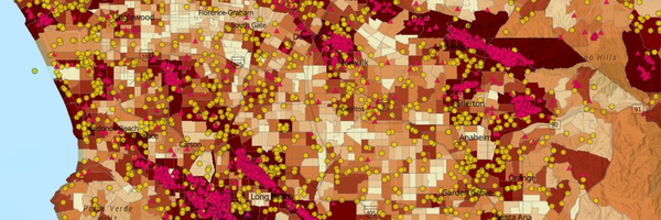 CalEnviroScreen 5.0 Small Air Toxic Sites Map showing small air toxic site locations across California census tracts